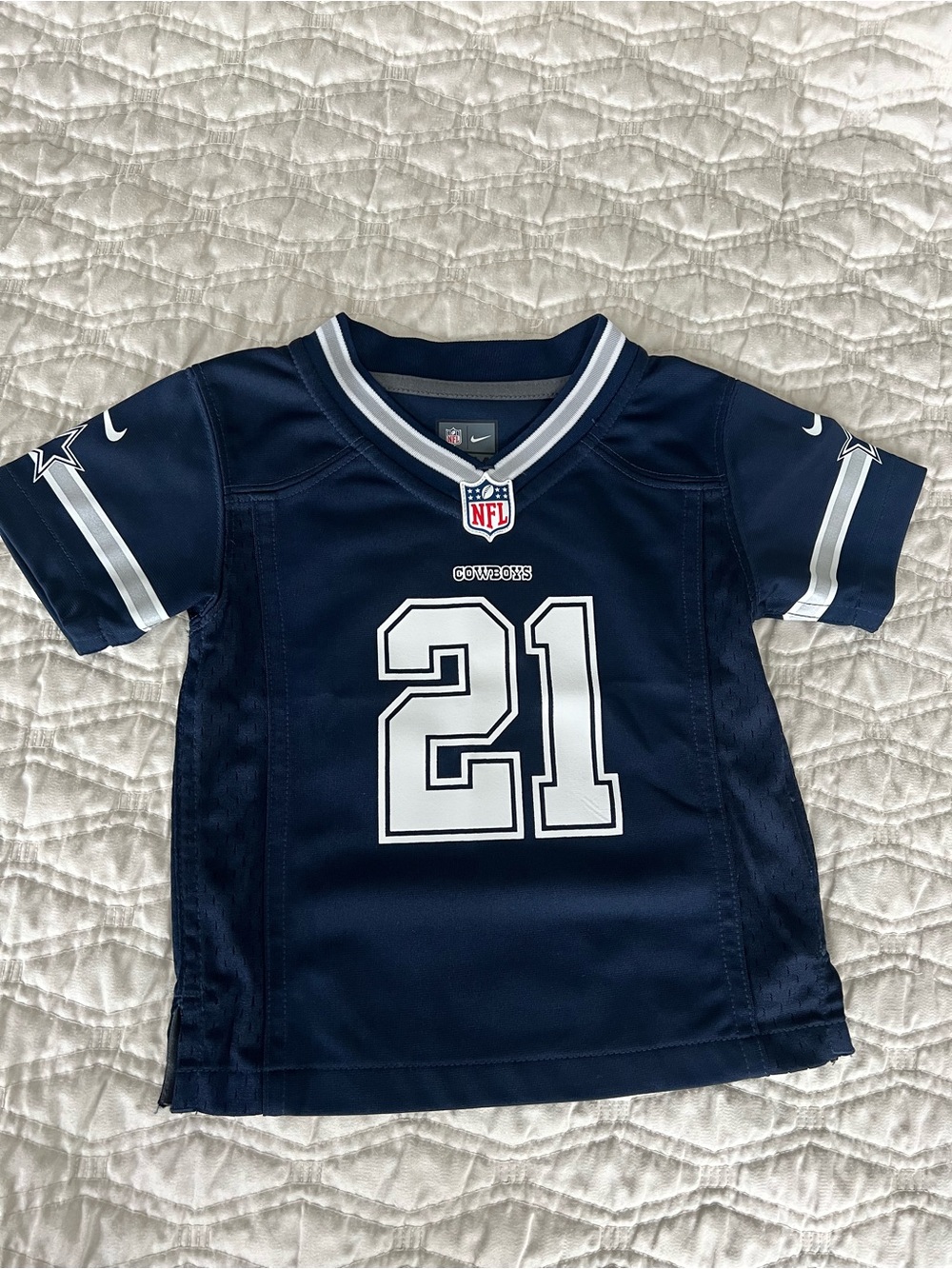 NFL Kids Dallas Cowboys Ezekiel Elliot #21 Navy Football Jersey